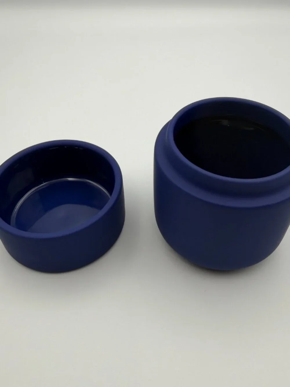 Zone Denmark UME Stoneware Vanity Jar with Lid Indigo Blue Minimalist NIB